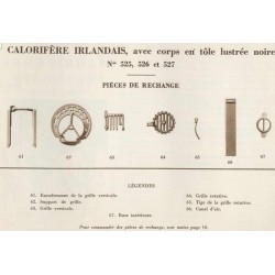 nomenclature calorifère irlandais rond