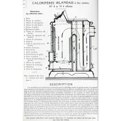 éclatée calorifère irlandais 8 et 10