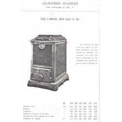 calorifère irlandais 1 T à 6 T 1900