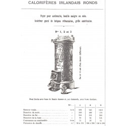 calorifère irlandais rond 1 à 3