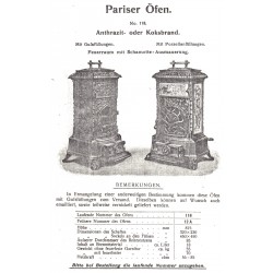 poêle parisien n ° 12 A