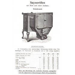 Fourneau Sayner avec avancé