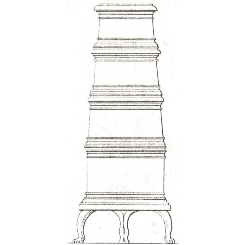 fourneau rond en quatre pièces