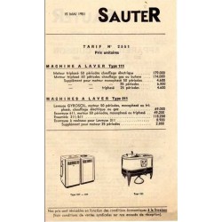 lave linge sauter tarif 1951