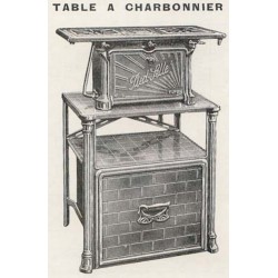 table avec charbonnier
