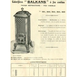 Calorifère Balkans 1928
