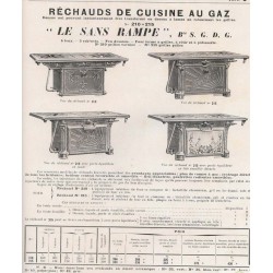 Réchaud de cuisine à gaz