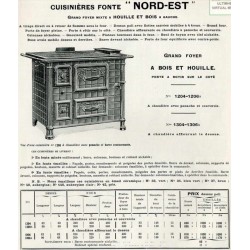 Cuisinières Nord-Est 1934