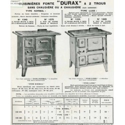 Cuisinières durax