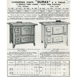 Cuisinières Durax 4 trous