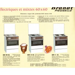 cuisinière mixte 60 x 60 1971