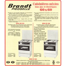 caractéristique cuisinière mixte