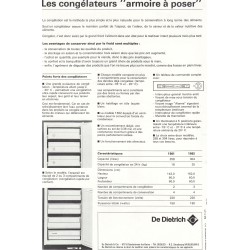caractéristique congélateur armoire