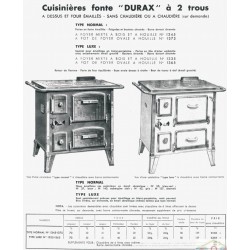 cuisinière Durax 1937
