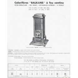 calorifères balkans 1937