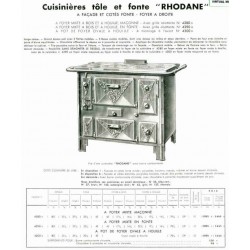 Cuisinières Rhodane 1938