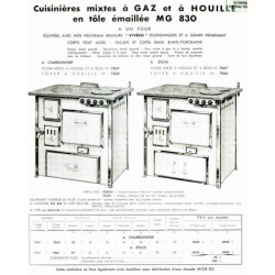 Cuisinière mixte en tôle