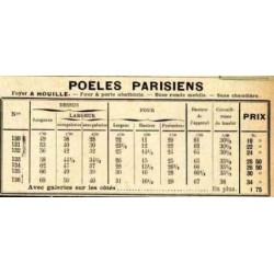 Poêles en fonte Parisien 1914