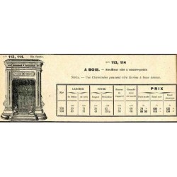 Cheminées à bois  1914
