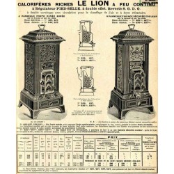 Calorifères riche Le Lion 1914