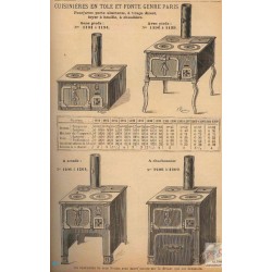 Cuisinières tôle et fonte Paris 1893
