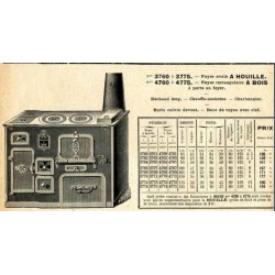 Cuisinières tôle et fonte Paris 1914