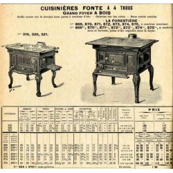 Cuisinières fonte  page 46  1914