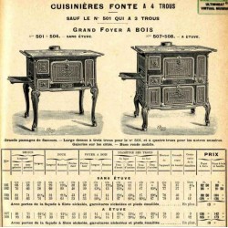 Cuisinières fonte 4 trous 1914