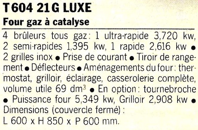 des T 604 21 G
