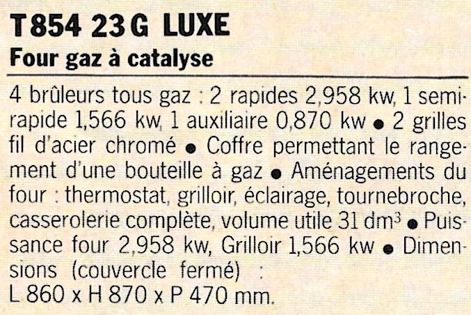 des T 854 23 G